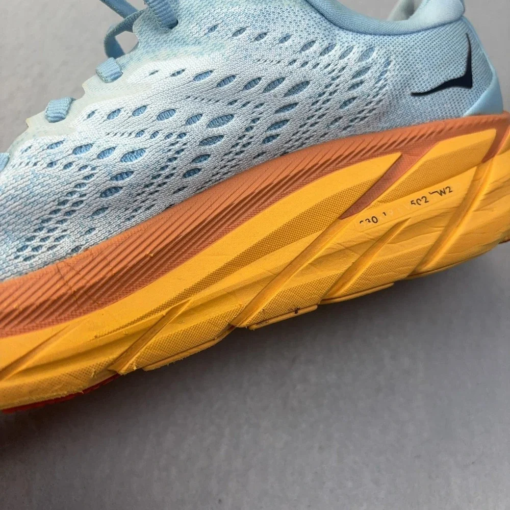 Hoka One One Clifton 8 Shoes Womens Size 8 Blue Running Sneakers‎ 1119394 SSIF